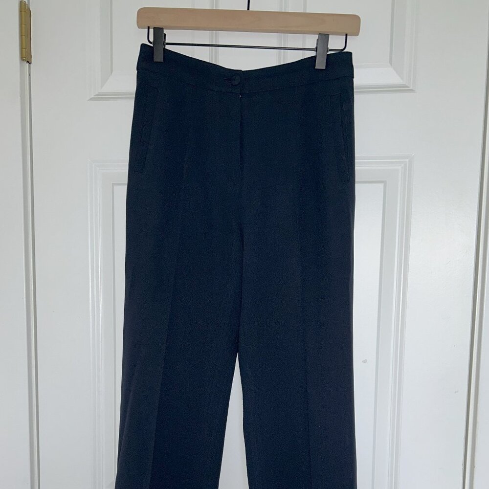 Sezane Martin Trousers Navy Blue (Size 4)